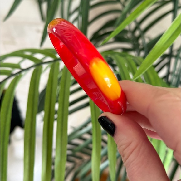 Red and Yellow Bangle Bracelet - Picture 3 of 4